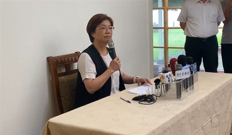 被問到9月6日會不會幫魏平政站台？王惠美沉默約15秒表示：「我隨時都在輔選」。(圖／翻攝畫面)