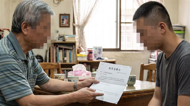 父代收教召令轉告兒…他申請免召故意不去