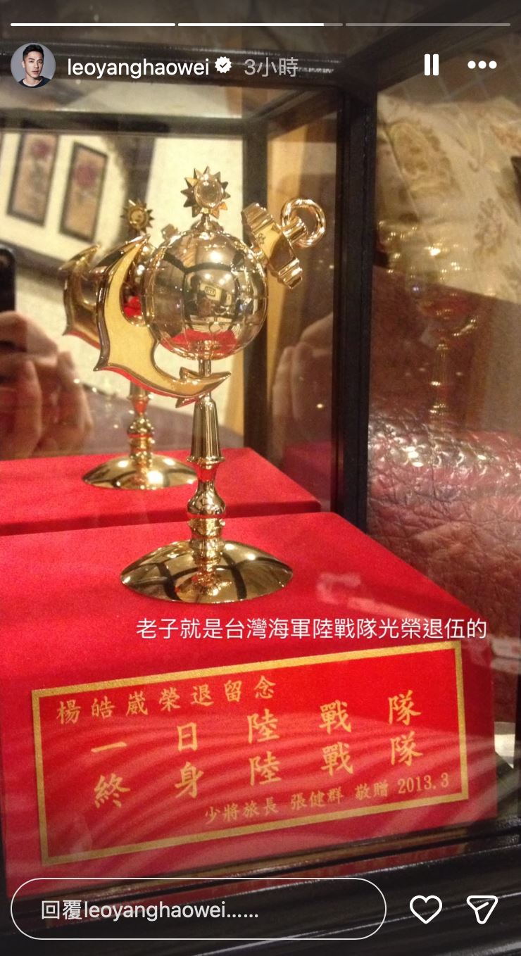 楊皓崴在IG限動發文反嗆酸民。(圖/翻攝自IG @leoyanghaowei)
