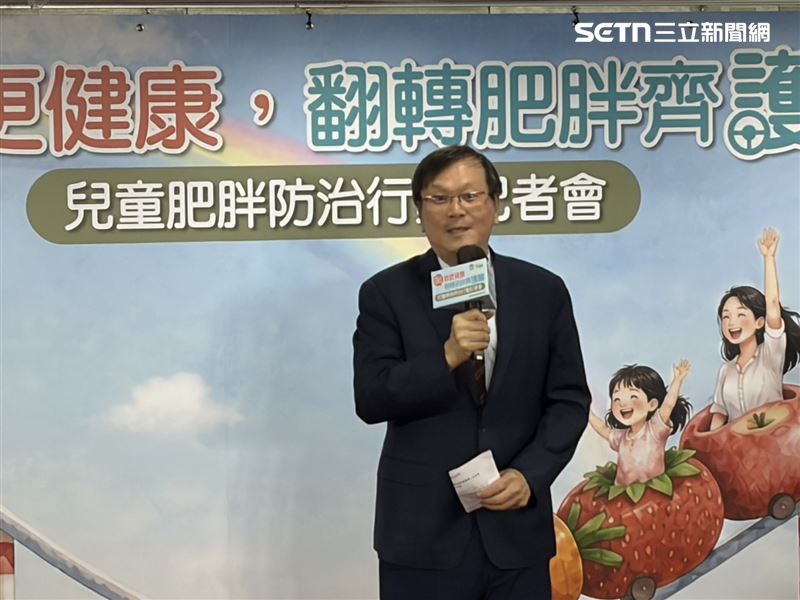 莊人祥說，據統計高達9成6的兒童每天未攝取3份蔬菜及2份水果，活動量及蔬果攝取仍有提升空間。（圖／記者簡浩正攝影）