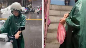 王彩樺暴雨騎車全身濕　只為做1事網看傻