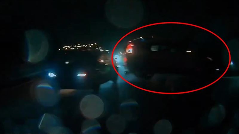 國道3號苗栗竹南段發生離譜車禍，男子路肩倒車衝入車道，釀4車連環撞。（圖／民眾提供）