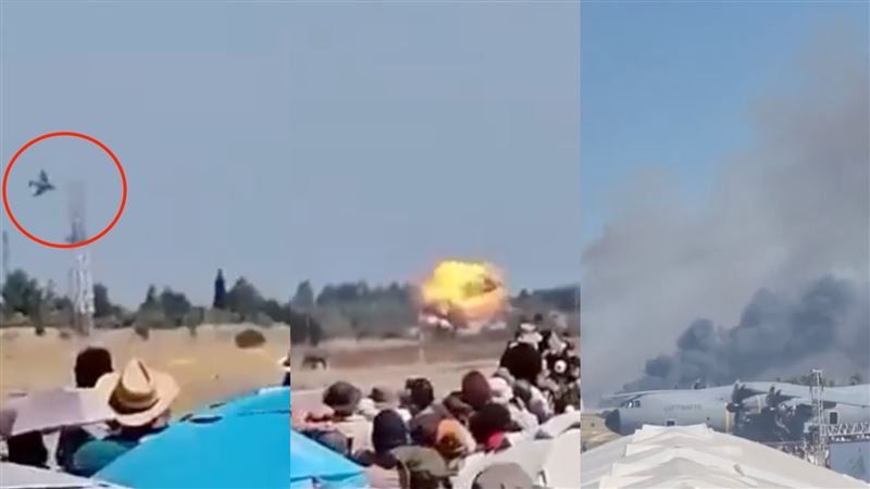 希臘F-4戰機墜毀數千人目擊　2飛官身亡
