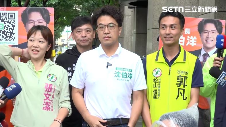沈伯洋南京公寓市場拜票(圖/翻攝畫面)