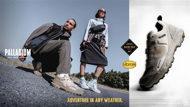 PALLADIUM首度攜手全球頂級防水科技品牌GORE-TEX，打造全新OFFLITE GORE-TEX科技聯名防水系列。（圖／品牌業者提供）