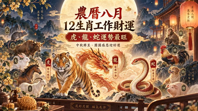 雨揚老師洩天機！曝農曆8月這3生肖最強