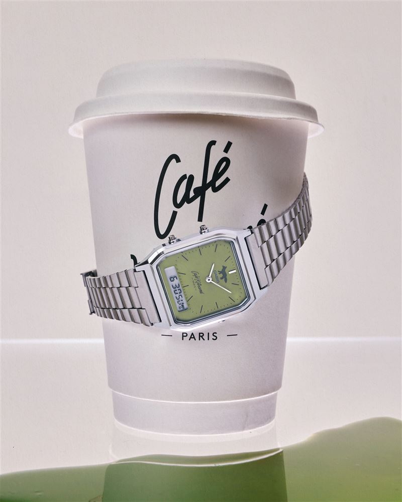 Café Kitsuné × CASIO復古聯名腕錶全台限量100 支,定價 NT$3,600。(圖/品牌業者提供)