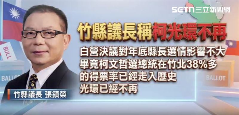 新竹縣議長張鎮榮分析柯文哲光環不再