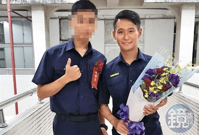 曾在警專任職的游立綸(右)捲入拍A片風波後,主動辭職。(讀者提供)