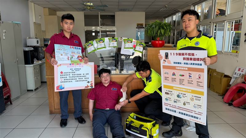 學習急救技術，在第一時間可以伸出援手。（示意圖／新竹縣消防局提供）