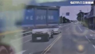 大貨車車斗欄板「突甩開」對向駕駛險撞
