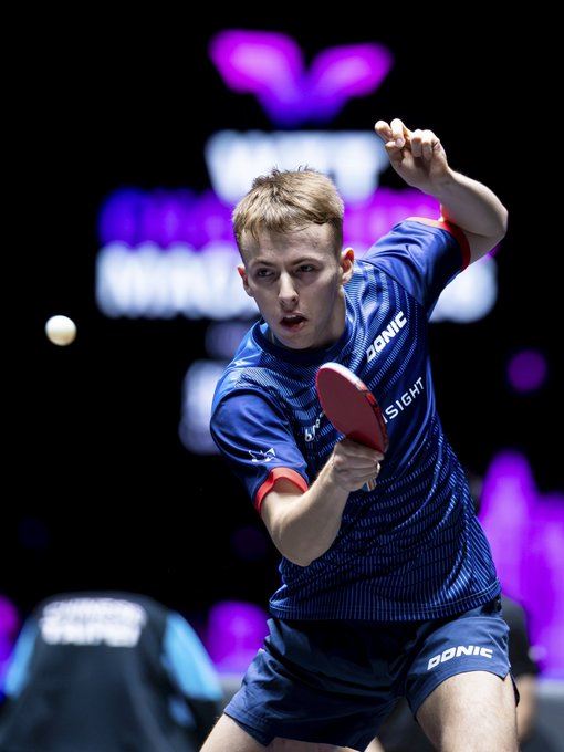 法國18歲小將Flavien Coton 已攀上國際桌球總會(ITTF)世界排名第28位。(圖/翻攝自X平台 @WTTGlobal)