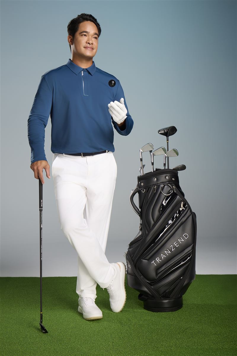 林智勝揮進高球場接下時尚代言開啟人生新賽局。(圖/TRANZEND GOLF提供)