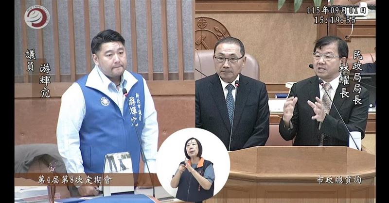 被抨擊提案數過低，游輝宂（左）表示自己比較習慣請局處直接會勘處理，「提案我覺得有點慢」。（圖／翻攝自游輝宂臉書）