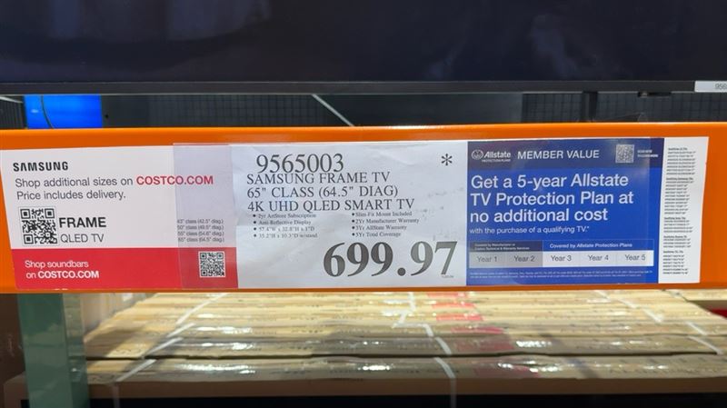 好市多商品售價標籤右上角有「*」符號,顯示它短期內預計不再補貨。(圖/翻攝自Reddit)