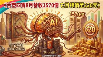 台塑四寶8月營收1570億　它目標價至320元