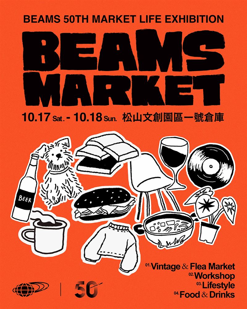 BEAMS 50th Market Life Exhibition。（圖／品牌業者提供）
