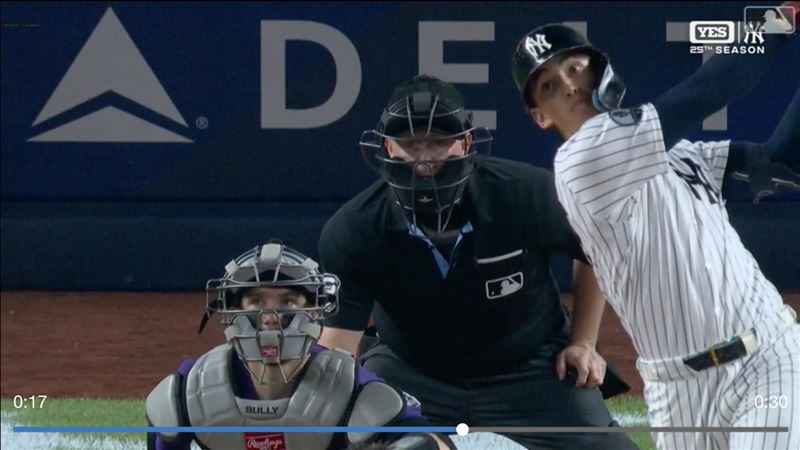 洋基小將隆巴德（George Lombard Jr.）炸裂滿貫砲。（圖／翻攝自MLB官網）