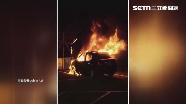 古坑泡腳夜景咖啡廳　停車場驚傳火燒車