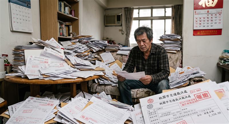 桃園男子交通違規526次、欠211筆國道通行費。（示意圖／AI生成）