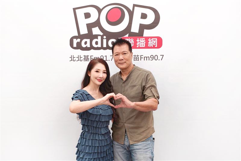 林書煒《POP最正點》專訪老公蔡詩萍。(圖/POP Radio提供)
