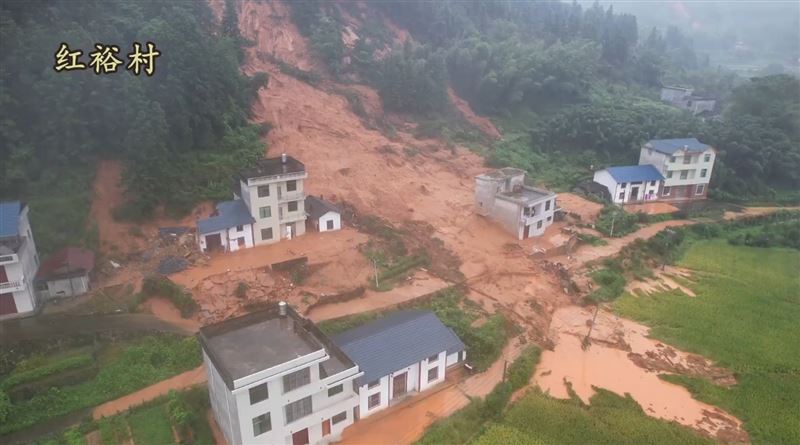 沙德爾豪雨釀災　江西遂川土石流已13死