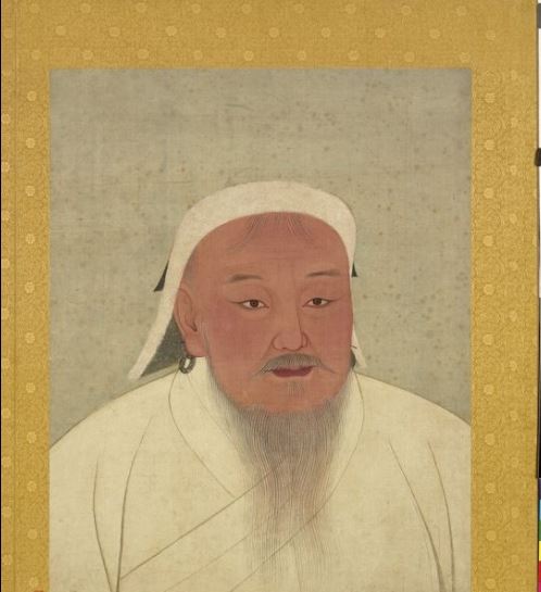 故宮國寶〈元代帝半身像 元太祖〉目前正在特展展出。有在台蒙古人日前拍攝影片分享,自己如何歷經12年等待,意外看到這幅「所有蒙古人都想親眼目睹」的成吉思汗肖像,他還拿出蒙古紙幣上的成吉思汗形象與之對照。(圖/翻攝自故宮官網)