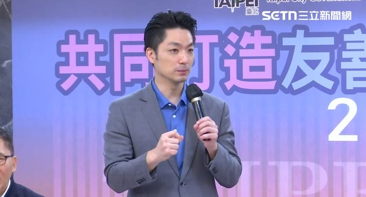 蔣萬安出席「育兒期間減少工時不減薪」實施企業拜會活動(圖/翻攝畫面)