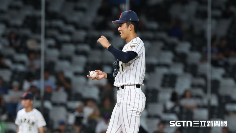 U18亞洲青棒錦標賽,日本隊先發投手織田翔希。(圖/記者劉彥池攝影)