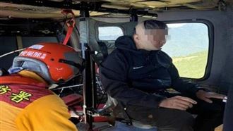 男登南投駒盆山落石砸頭　空勤直升機救出