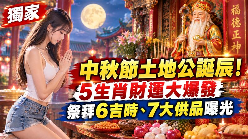 獨／中秋節土地公誕辰　5生肖財運大爆發