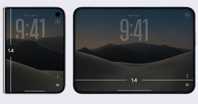 賴以威分享iPhone Duo螢幕比例的數學概念。(圖/翻攝自臉書/賴以威)