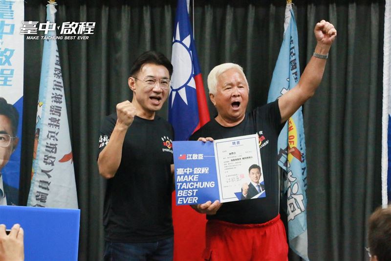 民進黨創黨元老、前立委林豐喜公開挺江啟臣,痛批民進黨執政後已背離創黨精神。(圖/翻攝自江啟臣臉書)