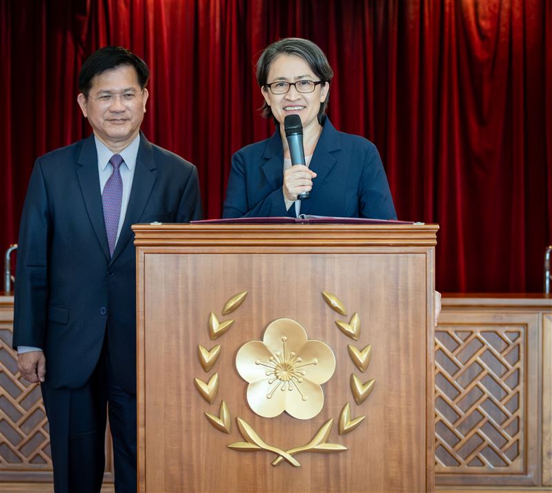 副總統蕭美琴應邀赴義大利出席第二屆「文托泰內歐洲自由與民主論壇」返國談話。(圖/總統府提供)