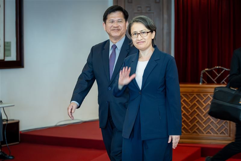 副總統蕭美琴應邀赴義大利出席第二屆「文托泰內歐洲自由與民主論壇」返國談話。(圖/總統府提供)