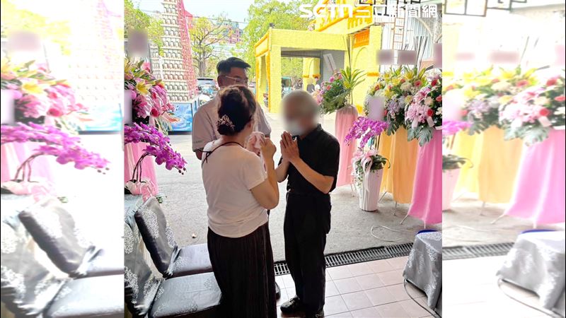 花店老闆眼見證據確鑿,主動到靈堂下跪致歉,甚至還親自載著一盆巨大蘭花來賠罪,但遭家屬婉拒。(圖/「陽光禮儀.生前契約」提供)