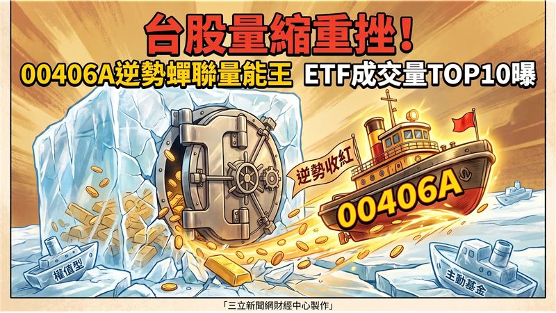 00406A逆勢奪量能王　ETF成交量TOP10曝