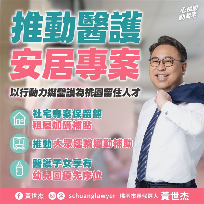 有感城鄉醫療落差,黃世杰提三大醫療政策、布局桃園第二座醫學中心