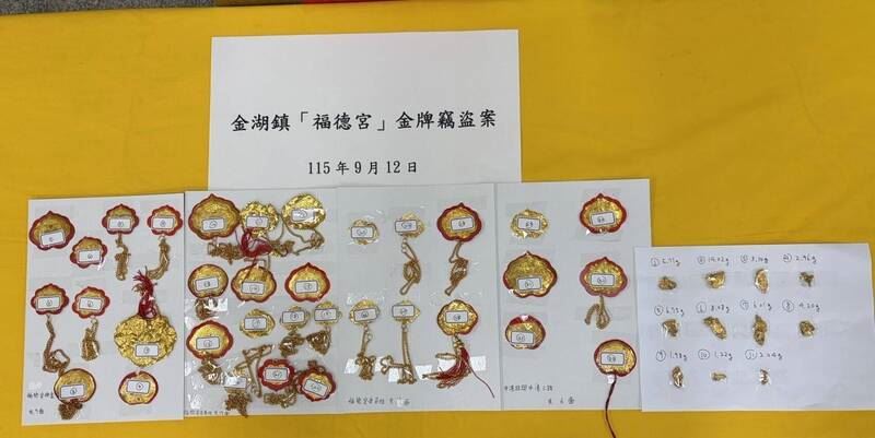 楊嫌竊走的金牌一路掉落,所幸最後都已尋回。(圖/翻攝畫面)