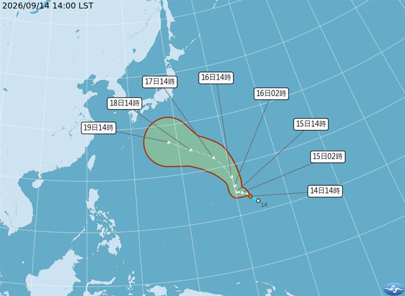 TD28未來動態。(圖/翻攝自氣象署)