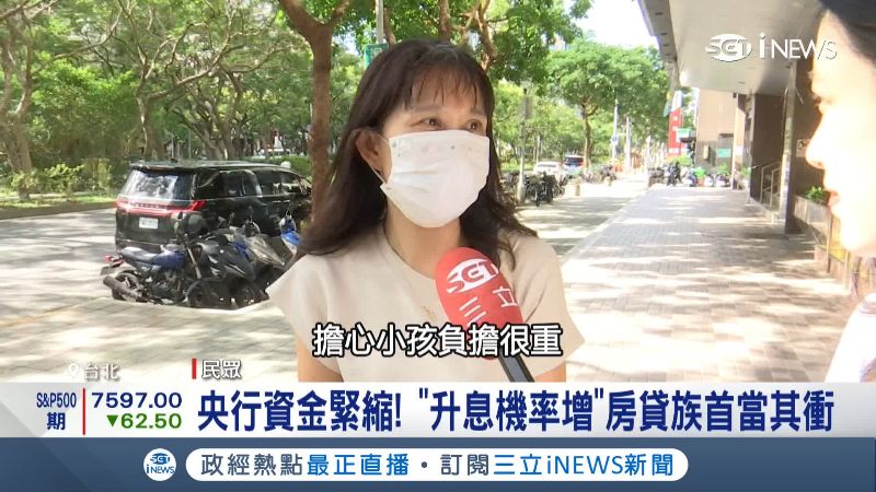 民眾擔心升息後加重房貸負擔