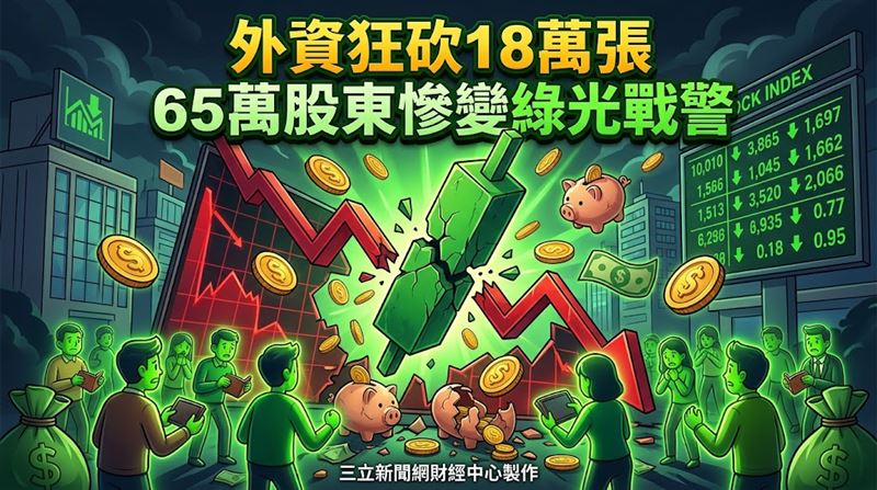 外資連兩日砍這檔18萬張　65萬人臉綠了