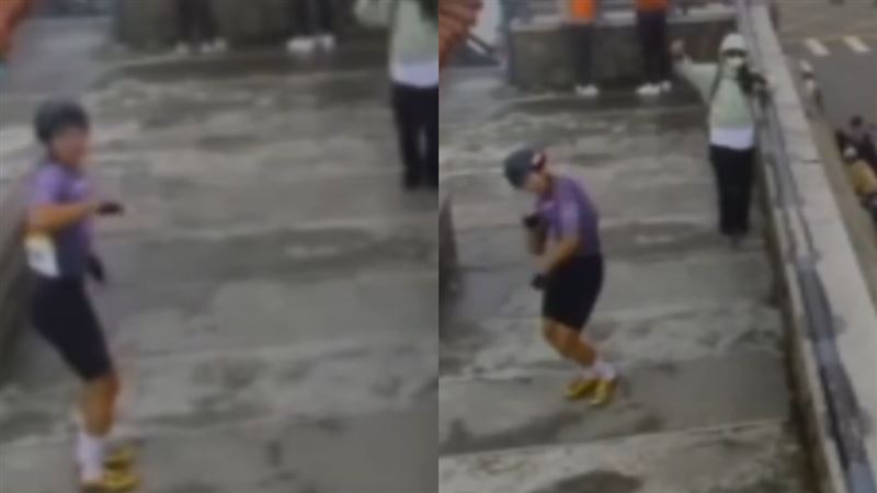騎3小時單車攻頂武嶺！監視器1幕網友看呆