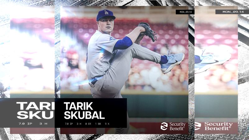 史庫柏(Tarik Skubal)7局飆9K僅挨3安無失分。(圖/翻攝自道奇推特)