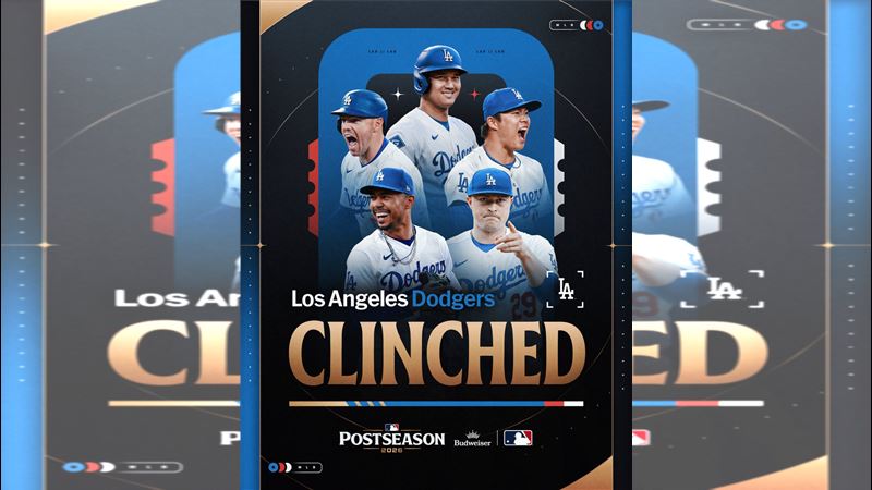 道奇連14年闖季後賽。（圖／翻攝自X平台 @MLB）