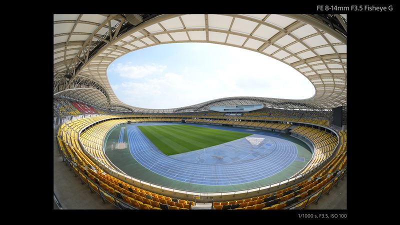 FE 8-14mm F3.5 Fisheye G在14mm端可呈現涵蓋全畫面的對角線魚眼效果,並提供180度視角。(圖/台灣索尼提供)