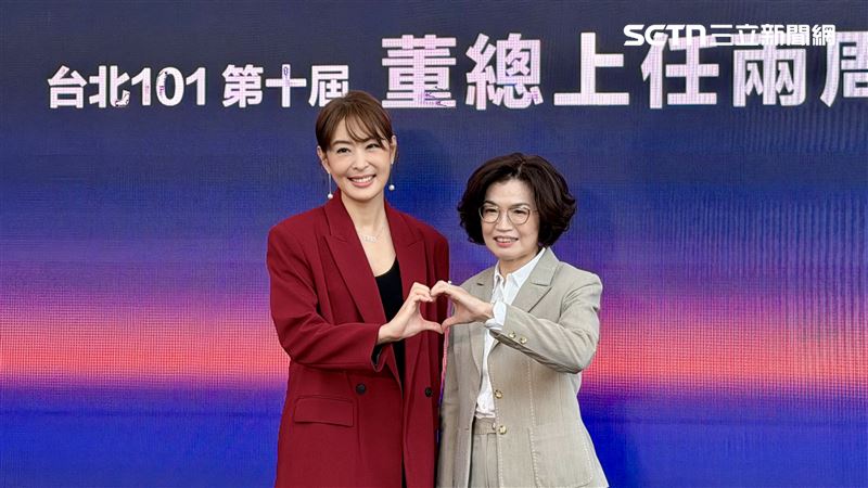 賈永婕感謝上任2年來朱麗文總經理給她安定感，還有強大台北101團隊幫她執行計畫。（圖／記者賴俊佑攝影）