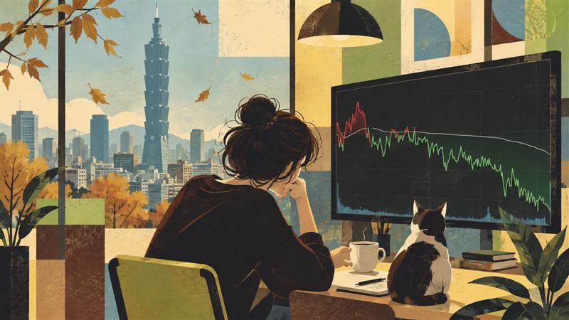 受到美國聯準會9月16日利率會議升息機率高達9成以上，以及美國AI發展面臨失控風險而有必要暫緩腳步等多重外部因素干擾，終場下跌351點收在45511點，成交量再降至6034億元。避險情緒濃烈，近日電子權值股面臨震盪，金融股順勢成為資金避風港。（示意圖／AI生成）