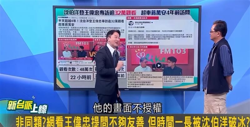 李正皓（左）提及王偉忠。（圖／翻攝自新台派上線）
