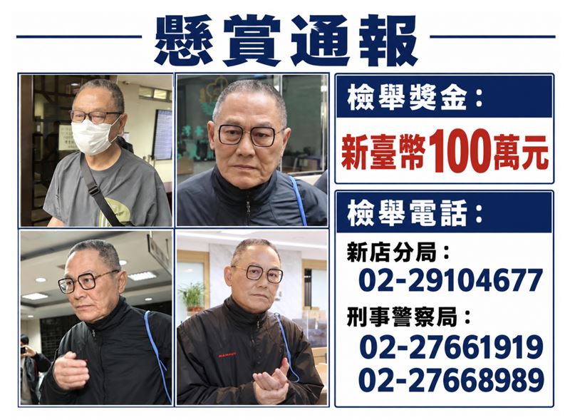 刑事局今（15日）將張俊傑列為「重要緊急查緝專案」。（圖／翻攝自刑事局）